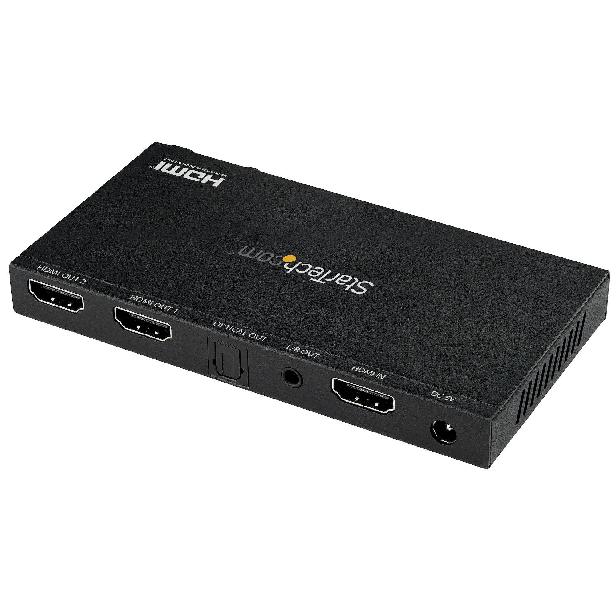 Rca Informatique - image du produit : HDMI SPLITTER - 2 PORT HDMI 2.0 4K 60HZ WITH SCALER - 7.1 SOUND