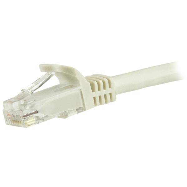 Rca Informatique - image du produit : 1.5 M CAT6 CABLE WHITE SNAGLESS - 24 AWG COPPER WIRE