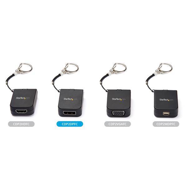 Rca Informatique - image du produit : PORTABLE USB C TO DP ADAPTER QUICK-CONNECT KEYCHAIN - 4K 60HZ