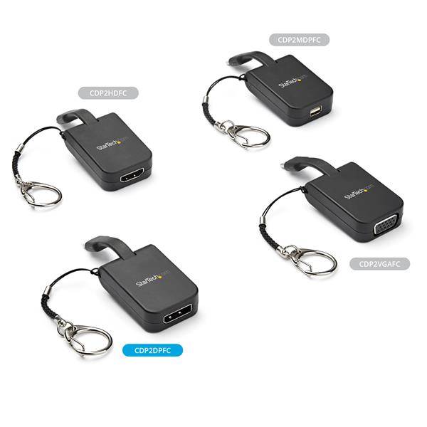 Rca Informatique - image du produit : PORTABLE USB C TO DP ADAPTER QUICK-CONNECT KEYCHAIN - 4K 60HZ