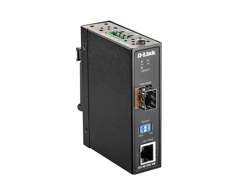 Rca Informatique - image du produit : INDUSTRIAL MEDIA CONVERTER SFP SFP - 1G ETHERNET