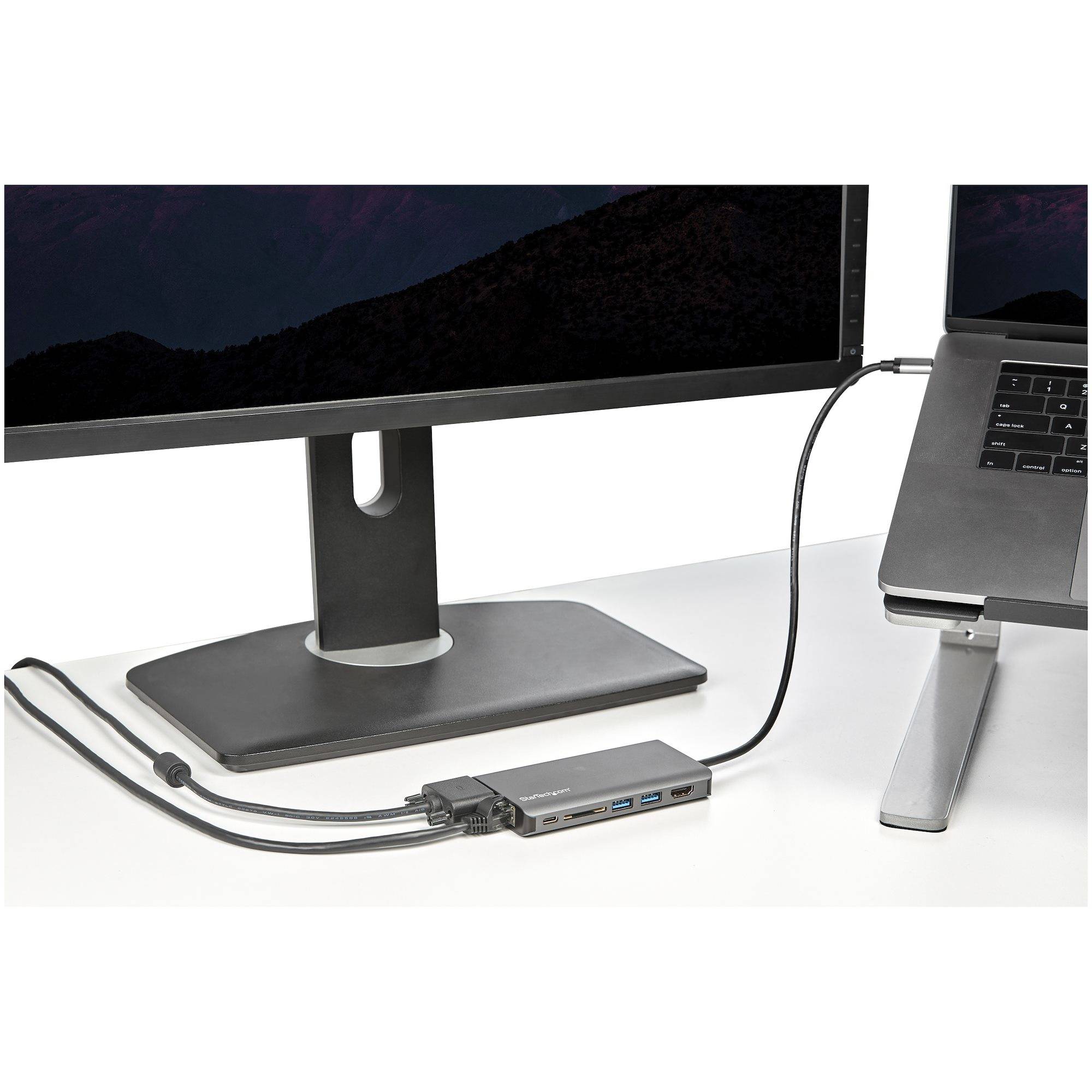 Rca Informatique - image du produit : USB-C MULTIPORT ADAPTER 100W PD HDMI/VGA - SD READER-30CM CABLE