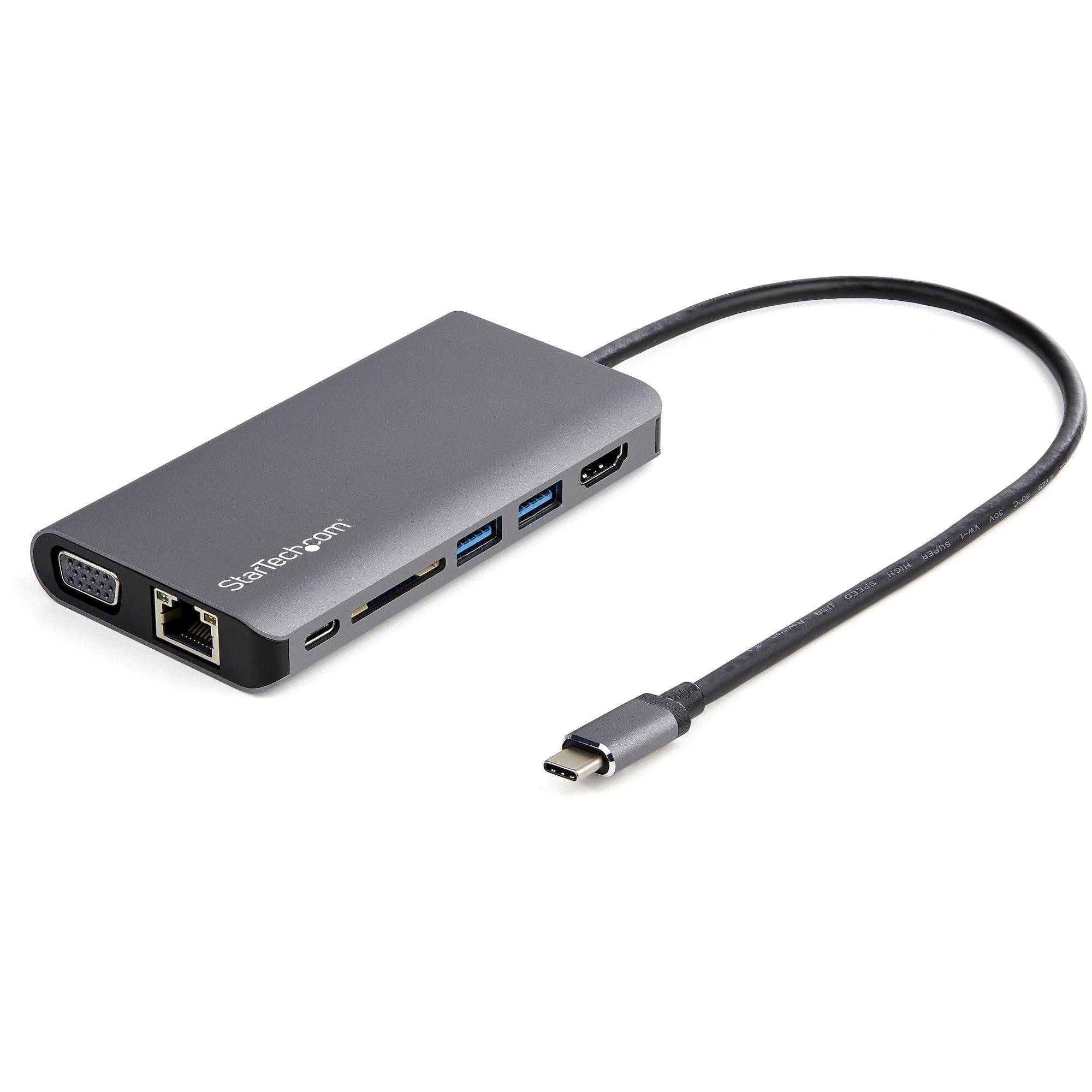 Rca Informatique - Image du produit : USB-C MULTIPORT ADAPTER 100W PD HDMI/VGA - SD READER-30CM CABLE