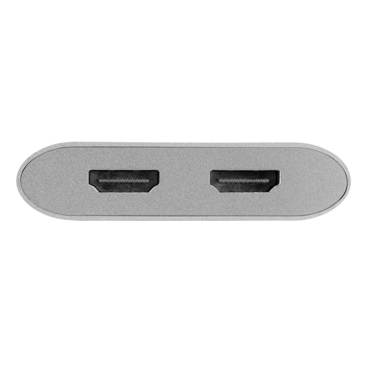 Rca Informatique - image du produit : USB-C 4K 2 X HDMI ADAPTER SPACE GREY TARGUS