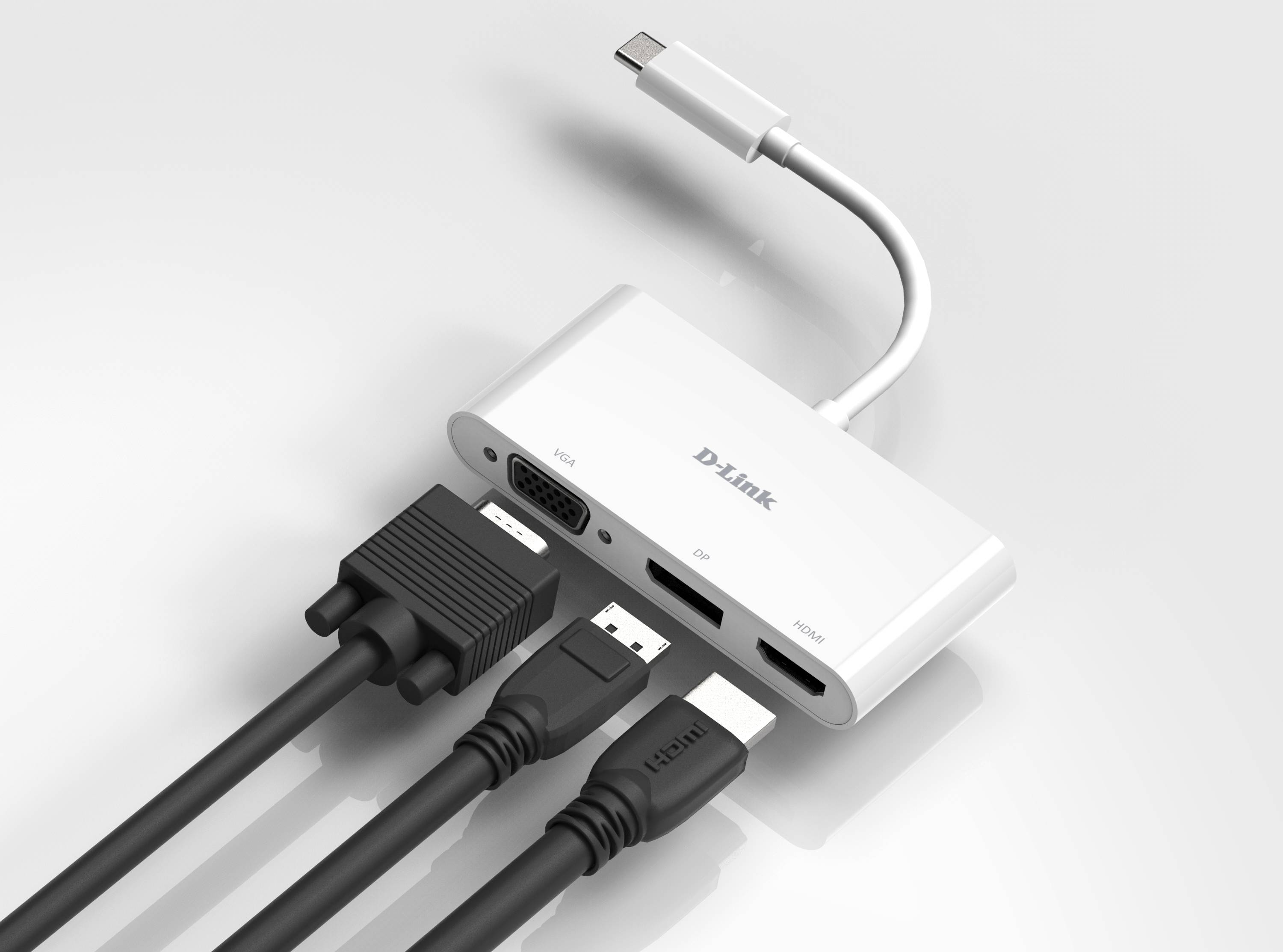 Rca Informatique - image du produit : 3-IN-1 USB-C TO HDMI/VGA DISPLAYPORT ADAPTER
