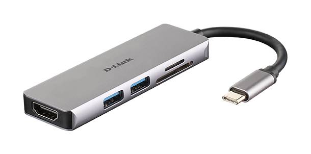 Rca Informatique - Image du produit : 5-IN-1 USB-C HUB WITH HDMI AND SD/MICROSD CARD READER