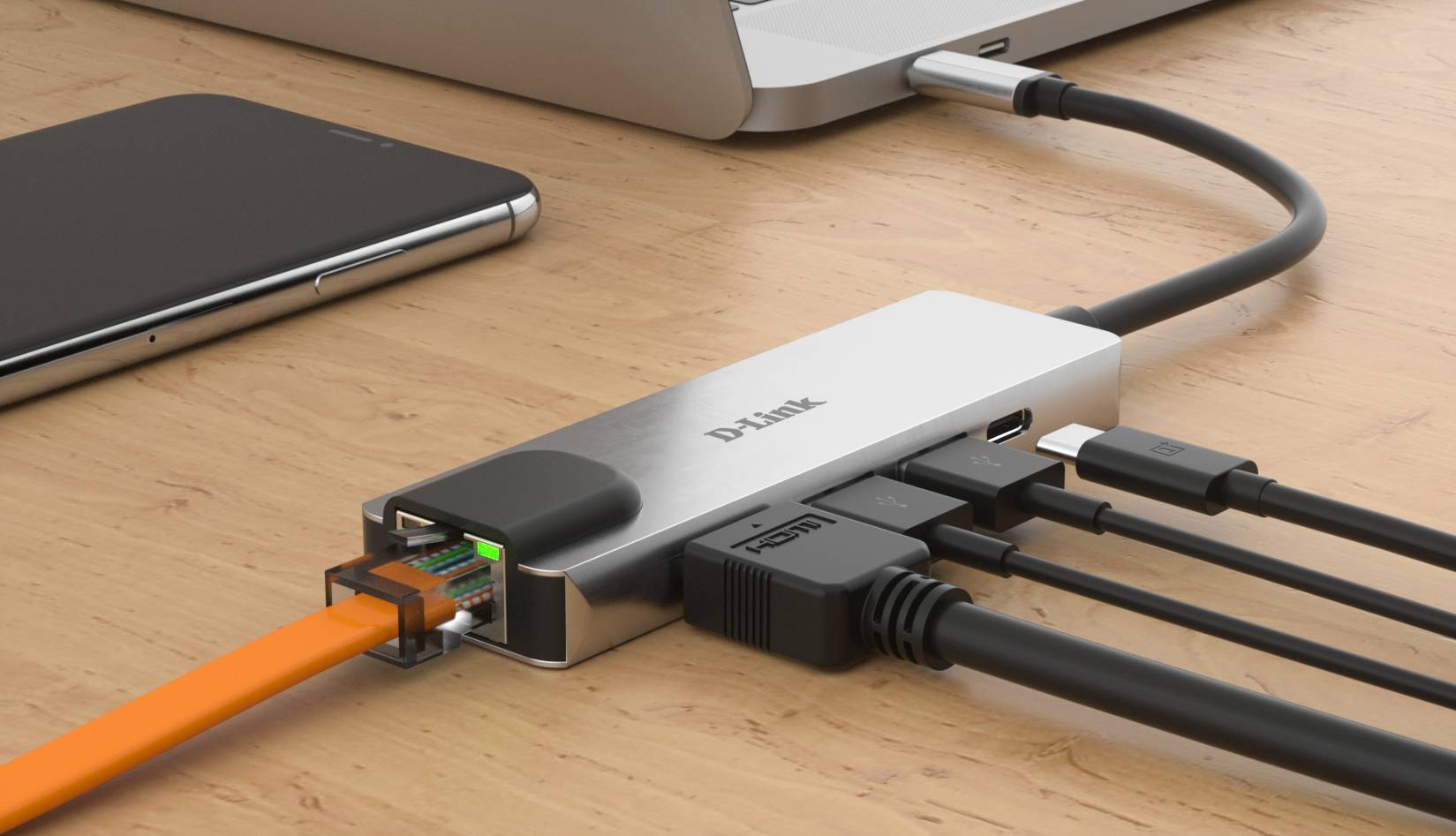 Rca Informatique - image du produit : 5-IN-1 USB-C HUB WITH HDMI ETHERNET AND POWER DELIVERY
