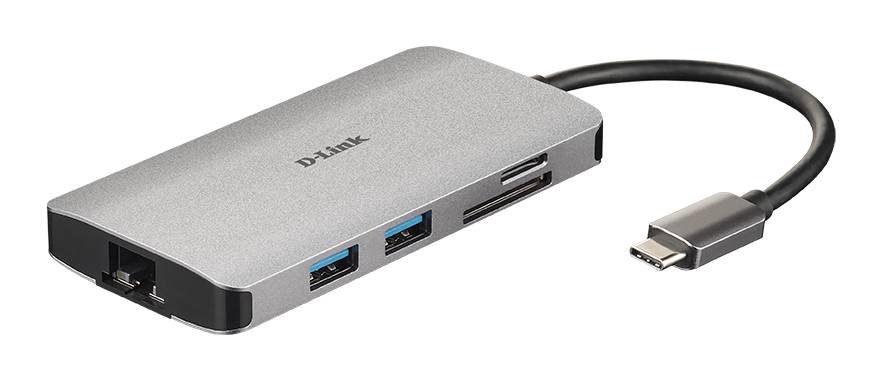 Rca Informatique - Image du produit : 8-IN-1 USB-C HUB WITH HDMI ETHERNET/CARD READER/PDELIVERY