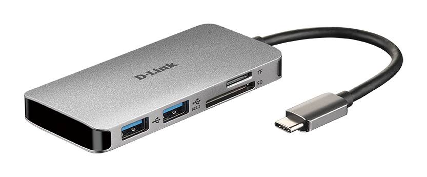 Rca Informatique - Image du produit : 6-IN-1 USB-C HUB WITH HDMI CARD READER/POWER DELIVERY