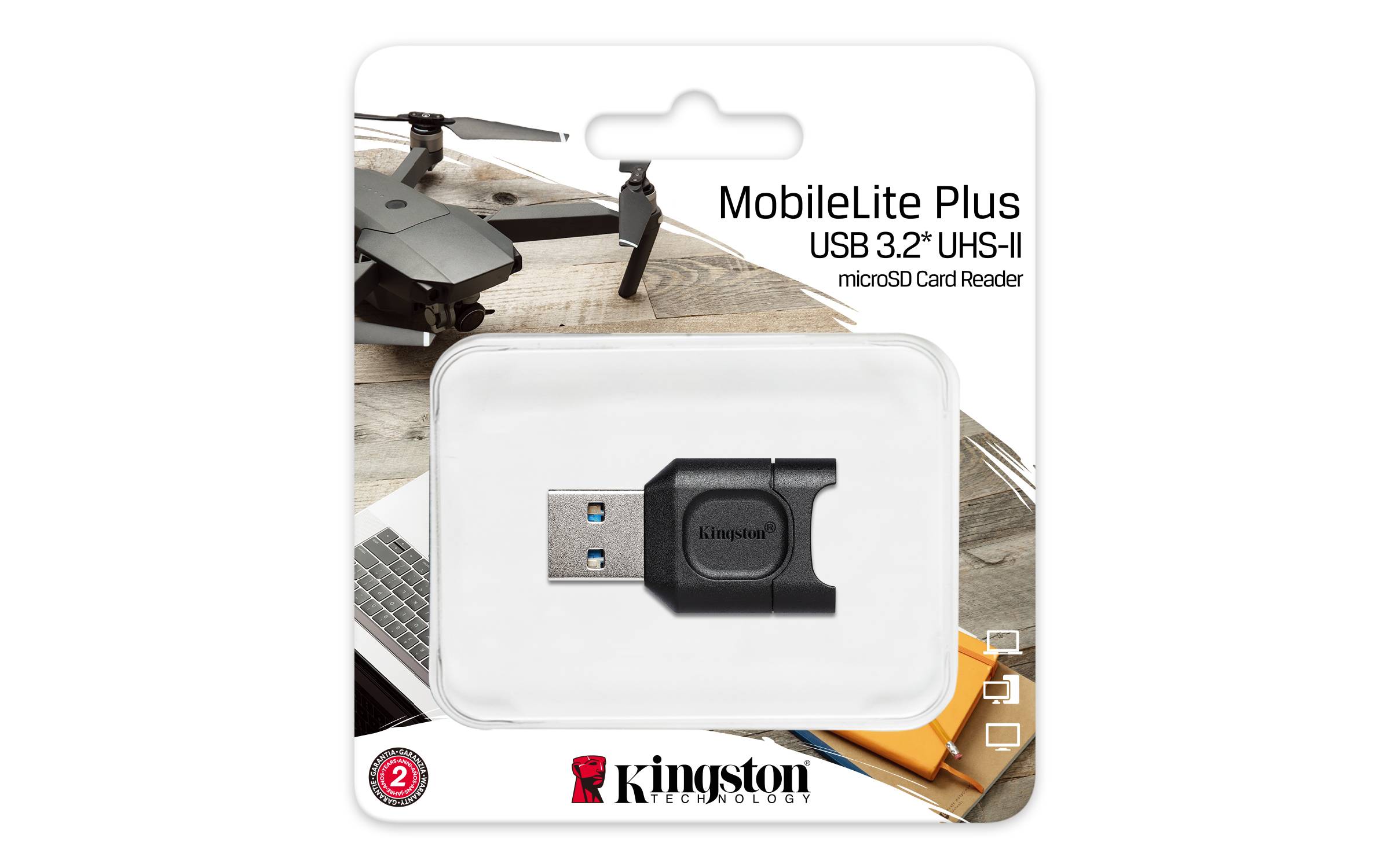 Rca Informatique - image du produit : MOBILE LITE PLUS USB 3.1 MICROSDHC/SDXC UHS-II CARDREADER