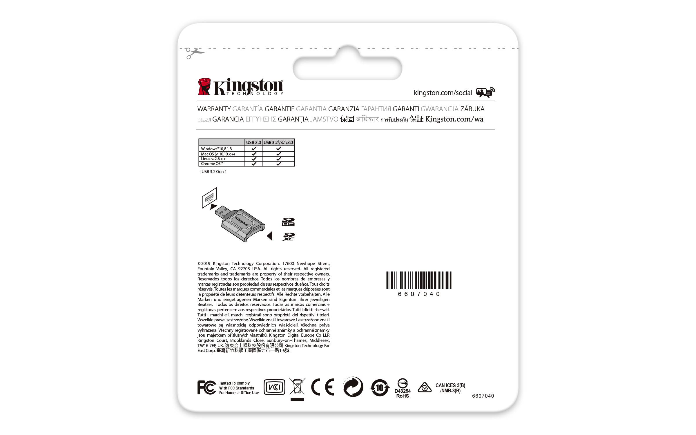 Rca Informatique - image du produit : MOBILE LITE PLUS USB 3.1 SDHC/SDXC UHS-II CARD READER