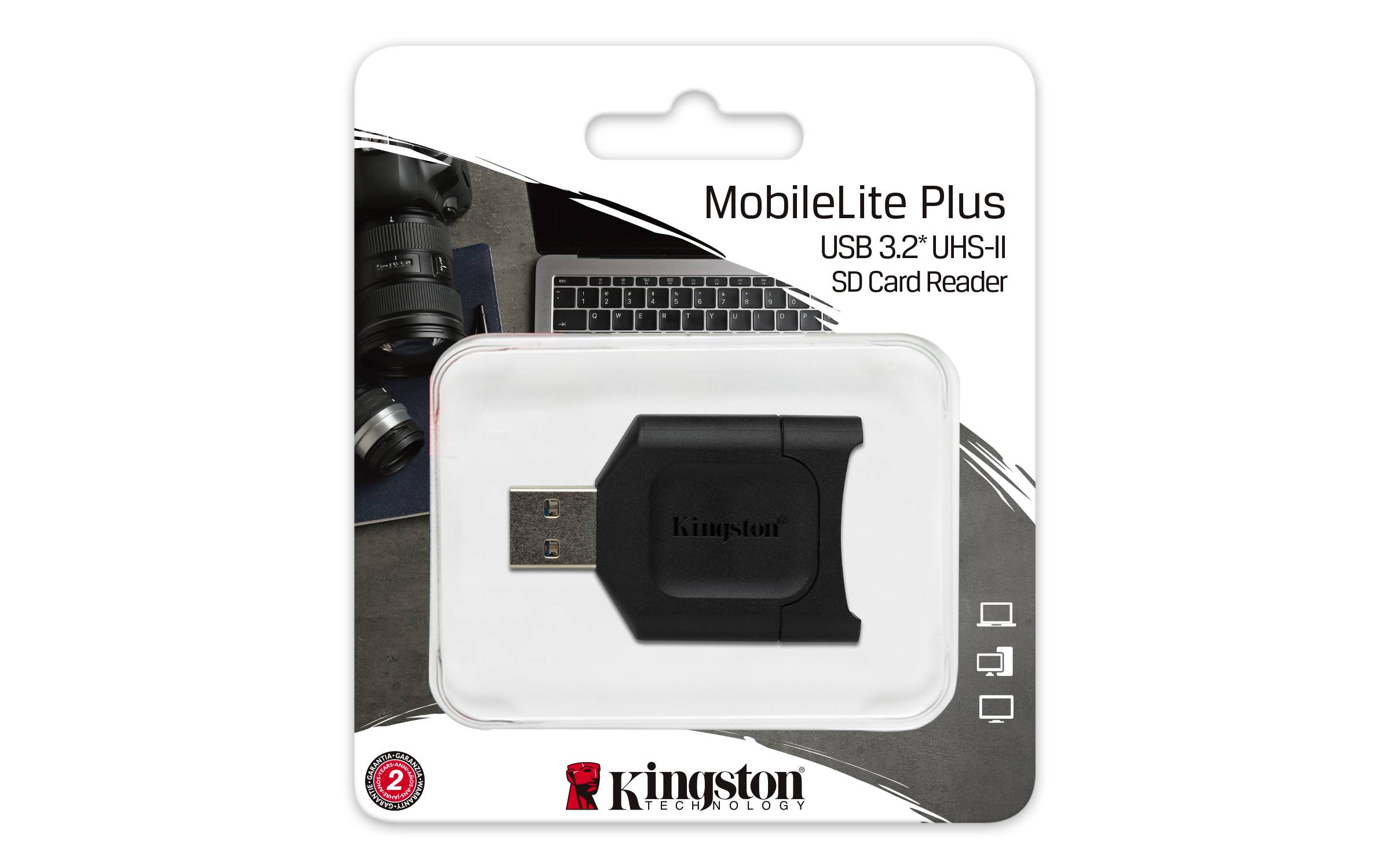 Rca Informatique - image du produit : MOBILE LITE PLUS USB 3.1 SDHC/SDXC UHS-II CARD READER