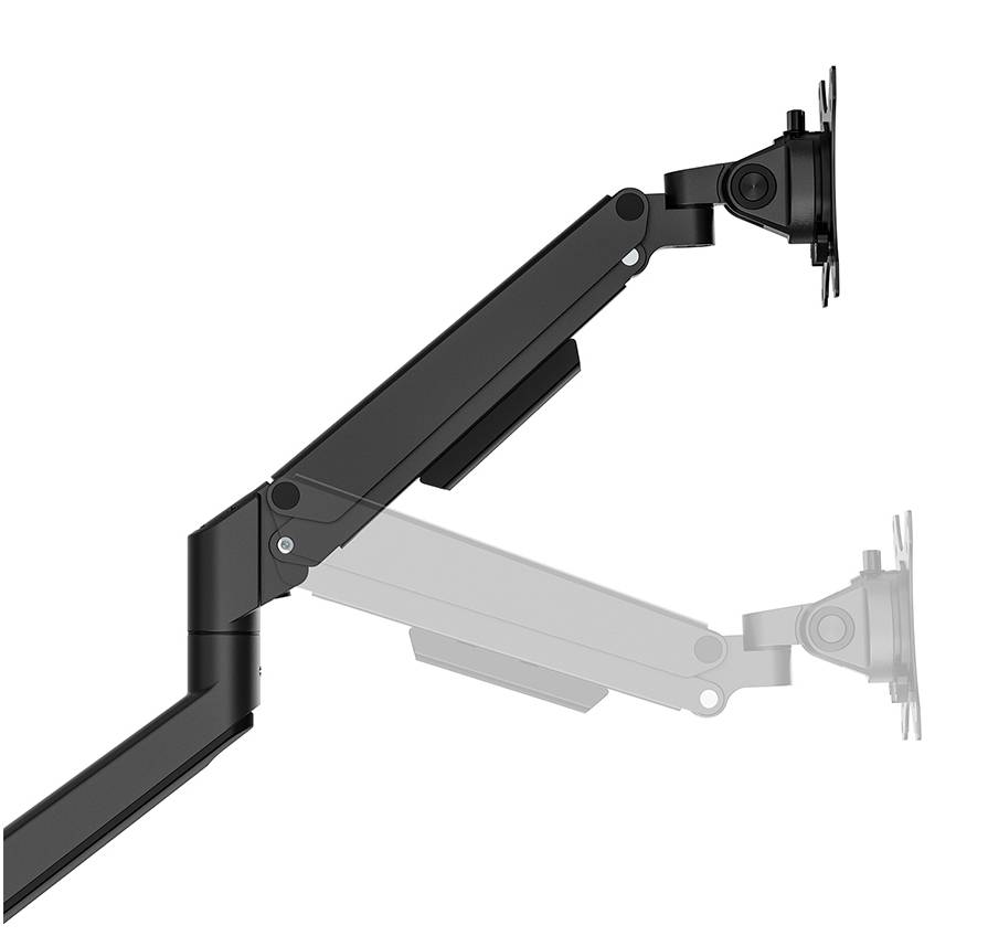 Rca Informatique - image du produit : NEXT SLIM DESK MOUNT DOUBLE DISPLAY TOPFIX CLAMP/GROMM BLACK