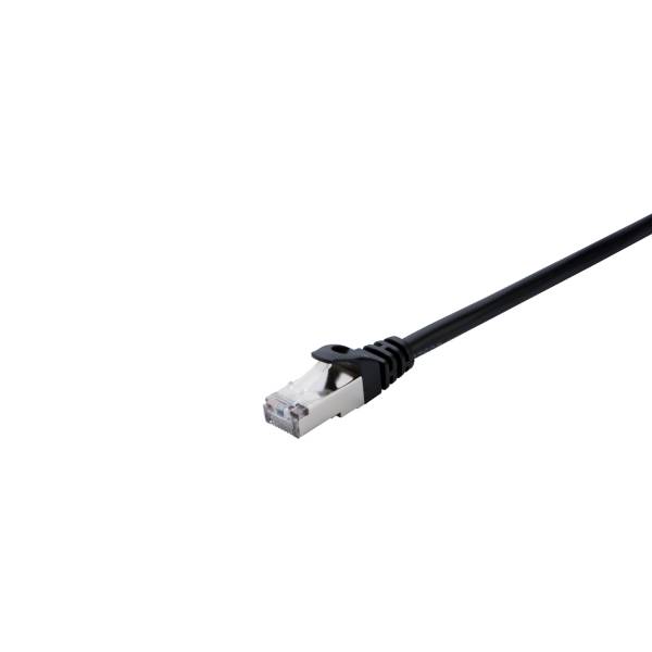 Rca Informatique - image du produit : CABLE RJ45 CAT7 SFTP NOIR 0.5M 100 CUIVRE