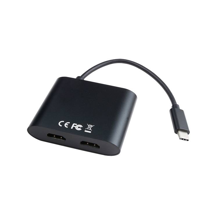 Rca Informatique - image du produit : USB-C TO 2X HDMI VIDEO ADAPTER HDMI 1.4 X2 4K 30HZ UHD ADAPTER