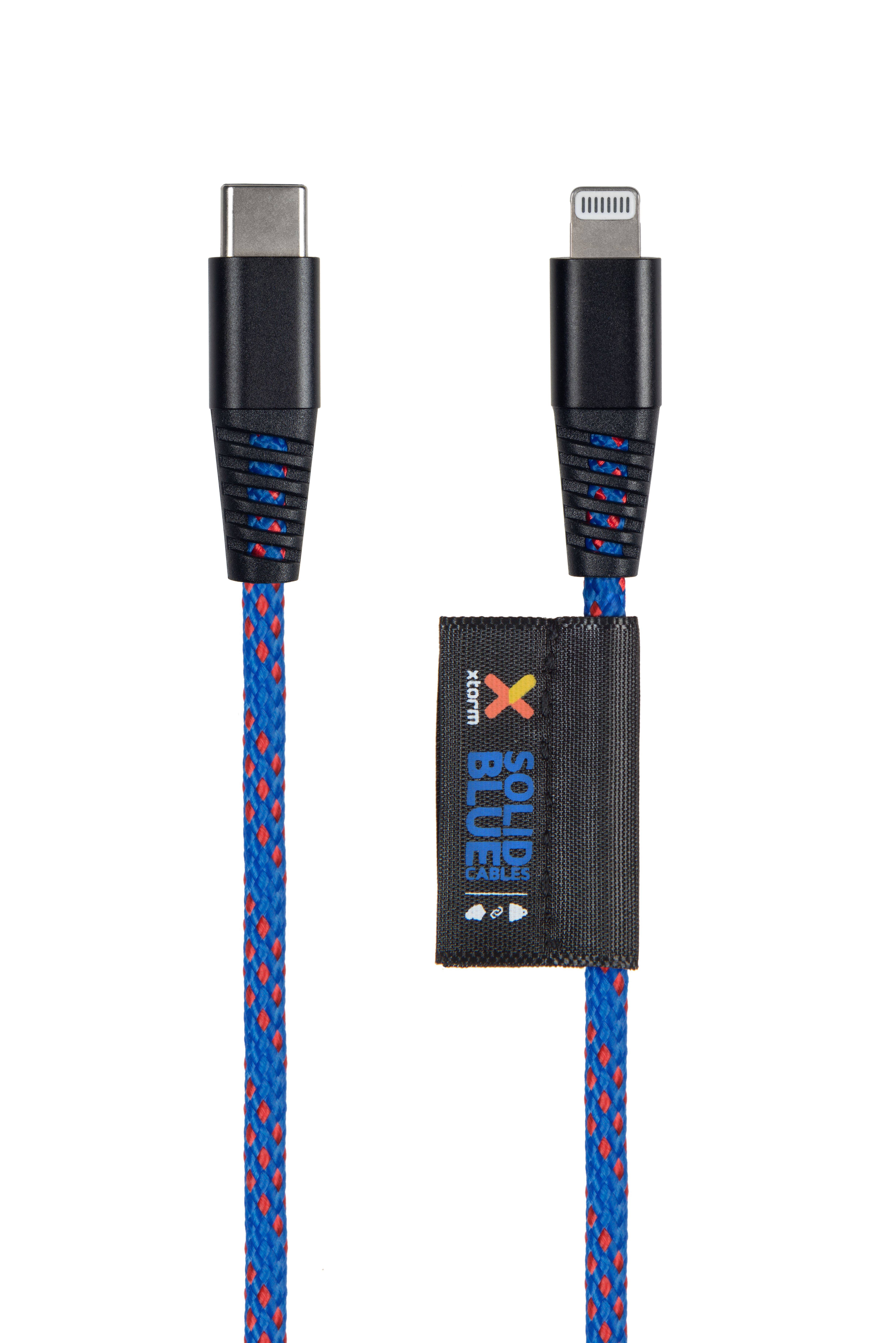 Rca Informatique - Image du produit : SOLID BLUE USB-C - LIGHTNING CABLE (2M)