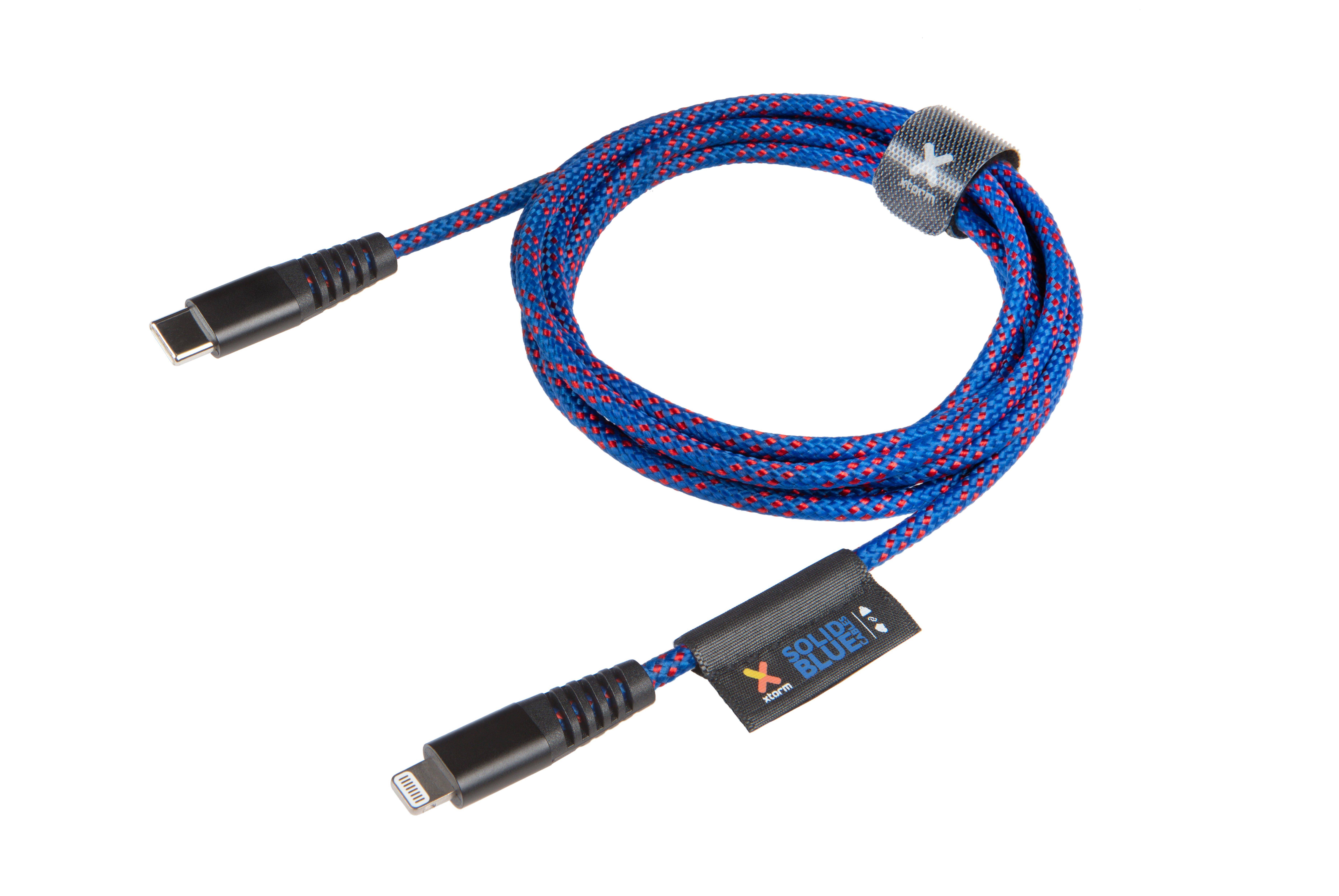 Rca Informatique - image du produit : SOLID BLUE USB-C - LIGHTNING CABLE (2M)