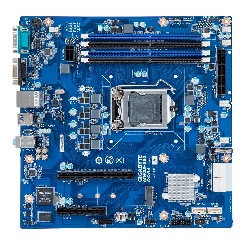 Rca Informatique - image du produit : INTEL MB MW22-SE0 1XLGA1151 4XDIMM 1XGBE LAN 6XSATA3 2XPCIE3