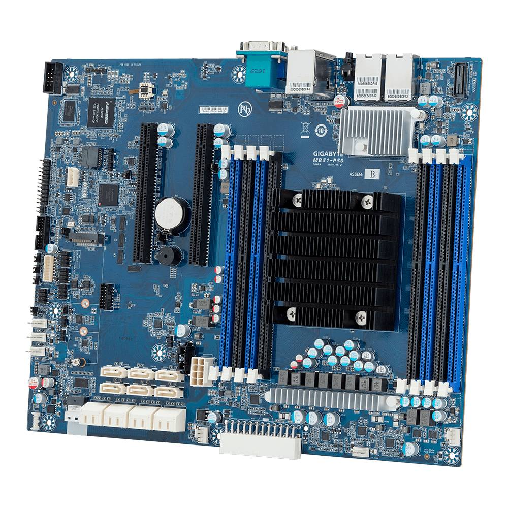 Rca Informatique - image du produit : INTEL MB MB51-PS0 1XD-2123IT 8XDIMM 2X10GB 14XSATA3 2XPCIE3