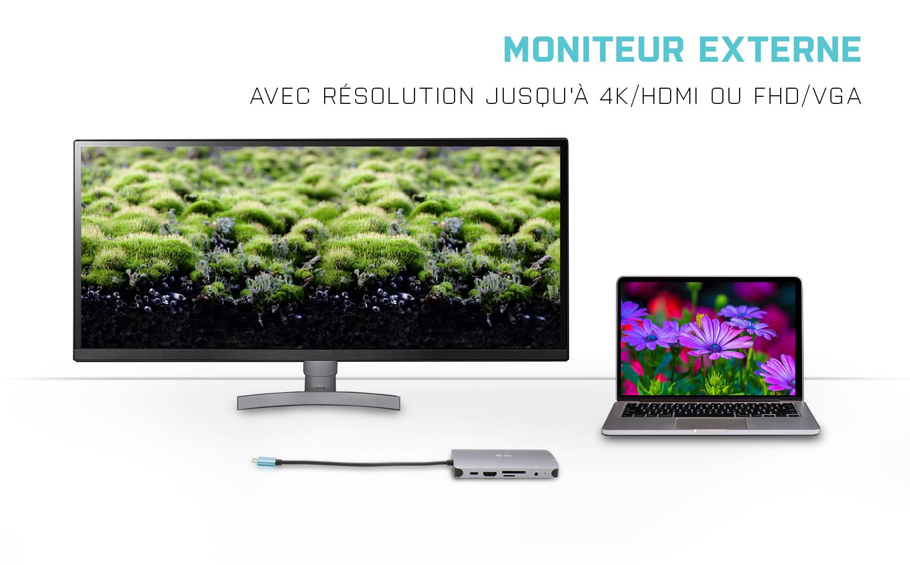 Rca Informatique - image du produit : I-TEC USB-C NANO DOCK HDMI/VGA DOCK ST. HDMI/VGA LAN + PD 100W