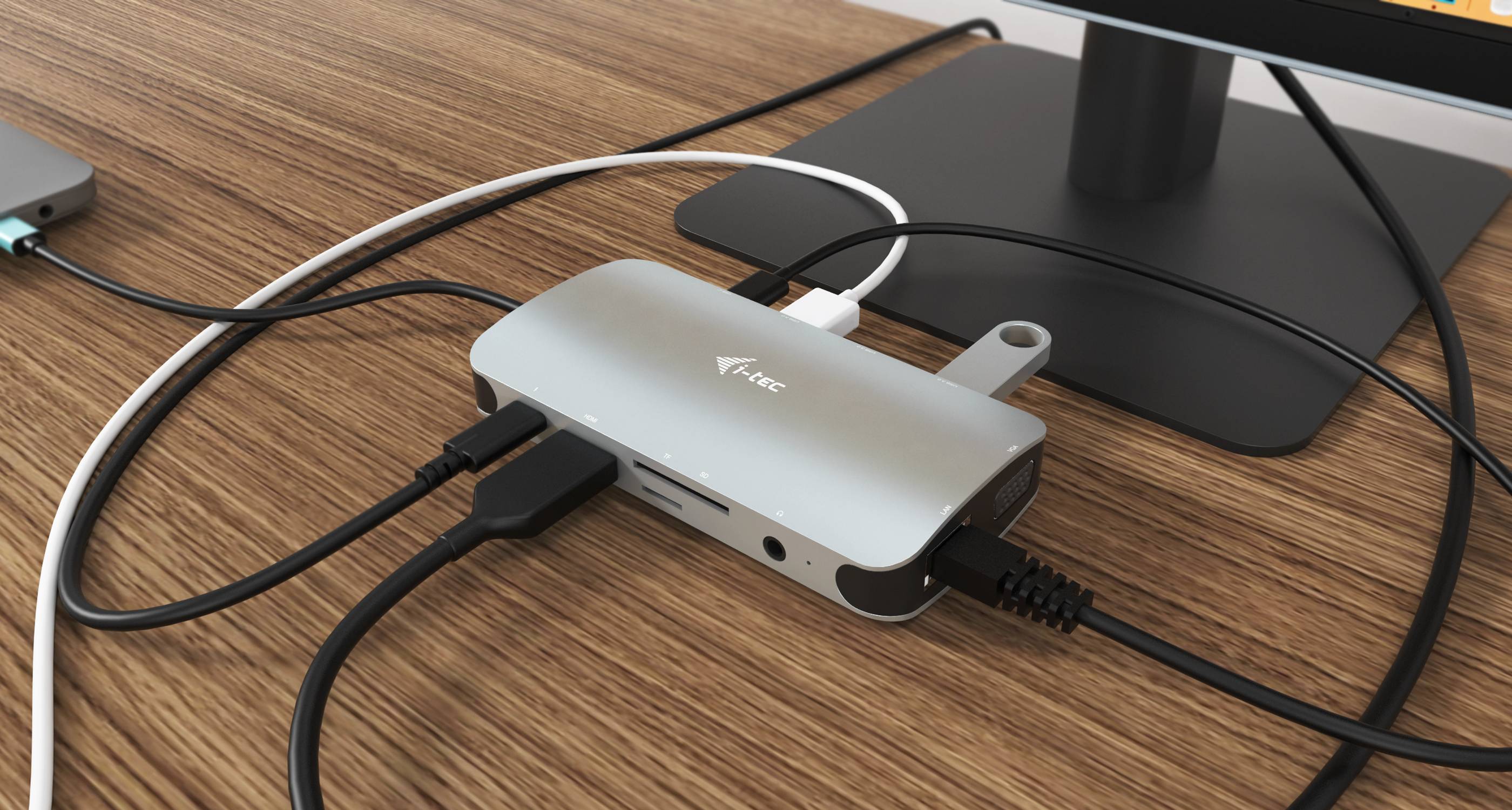 Rca Informatique - image du produit : I-TEC USB-C NANO DOCK HDMI/VGA DOCK ST. HDMI/VGA LAN + PD 100W