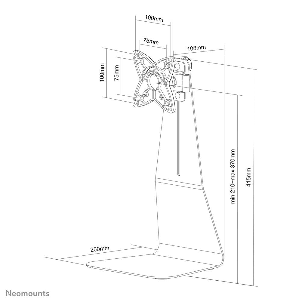 Rca Informatique - image du produit : SUPPORT BUREAU POUR ECRAN PLAT MAX 27IN MAX 10KG