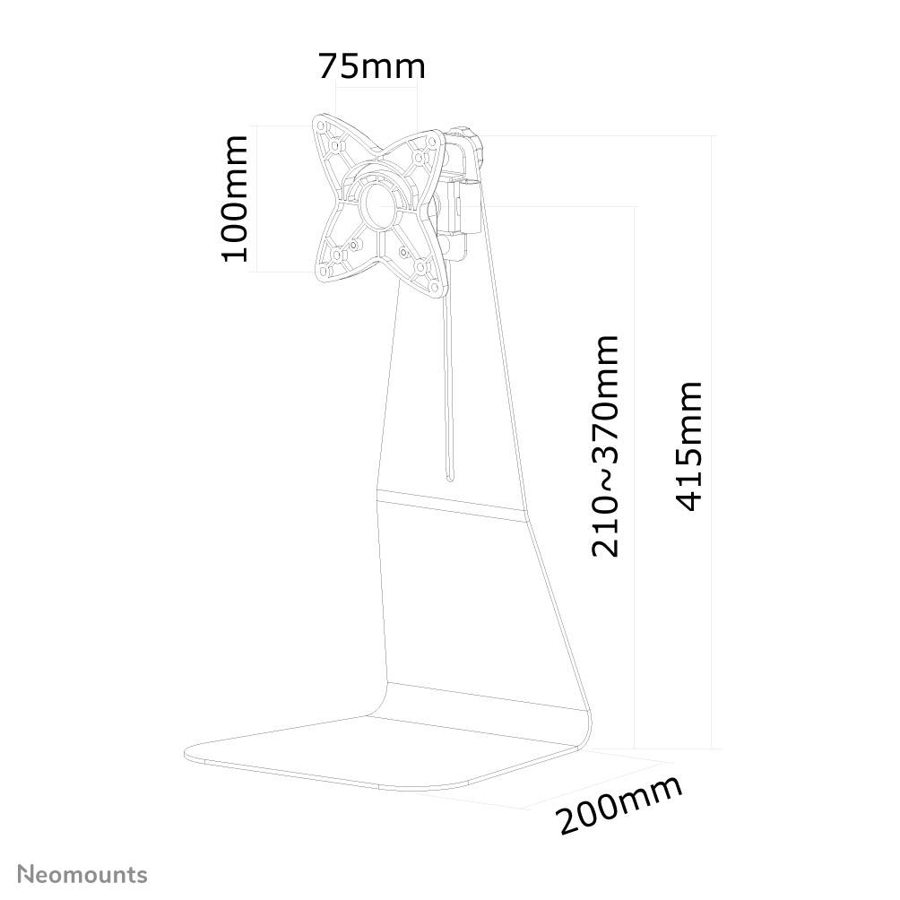 Rca Informatique - image du produit : SUPPORT BUREAU POUR ECRAN PLAT MAX 27IN MAX 10KG