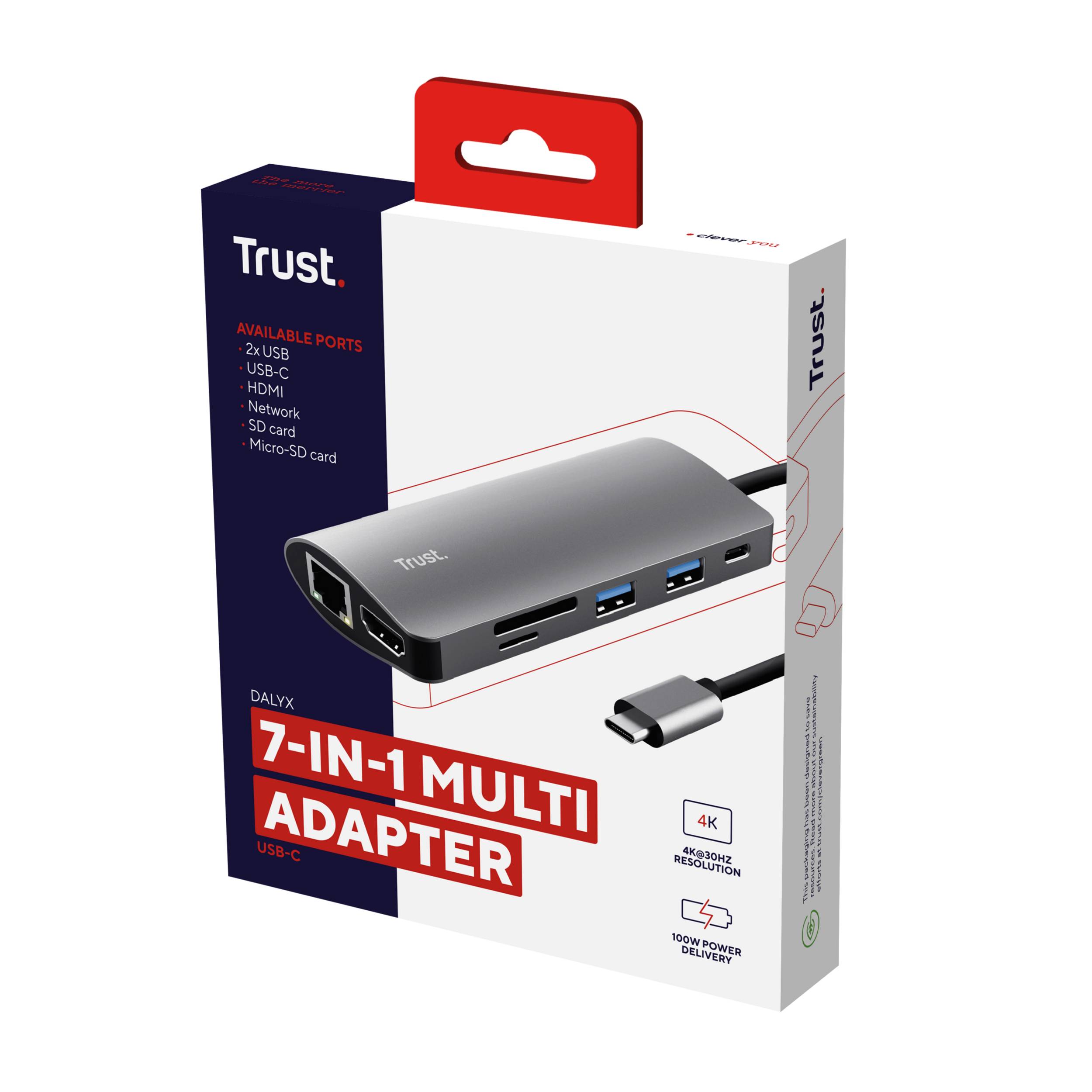 Rca Informatique - image du produit : DALYX 7-IN-1 USB-C ADAPTER BQ 40