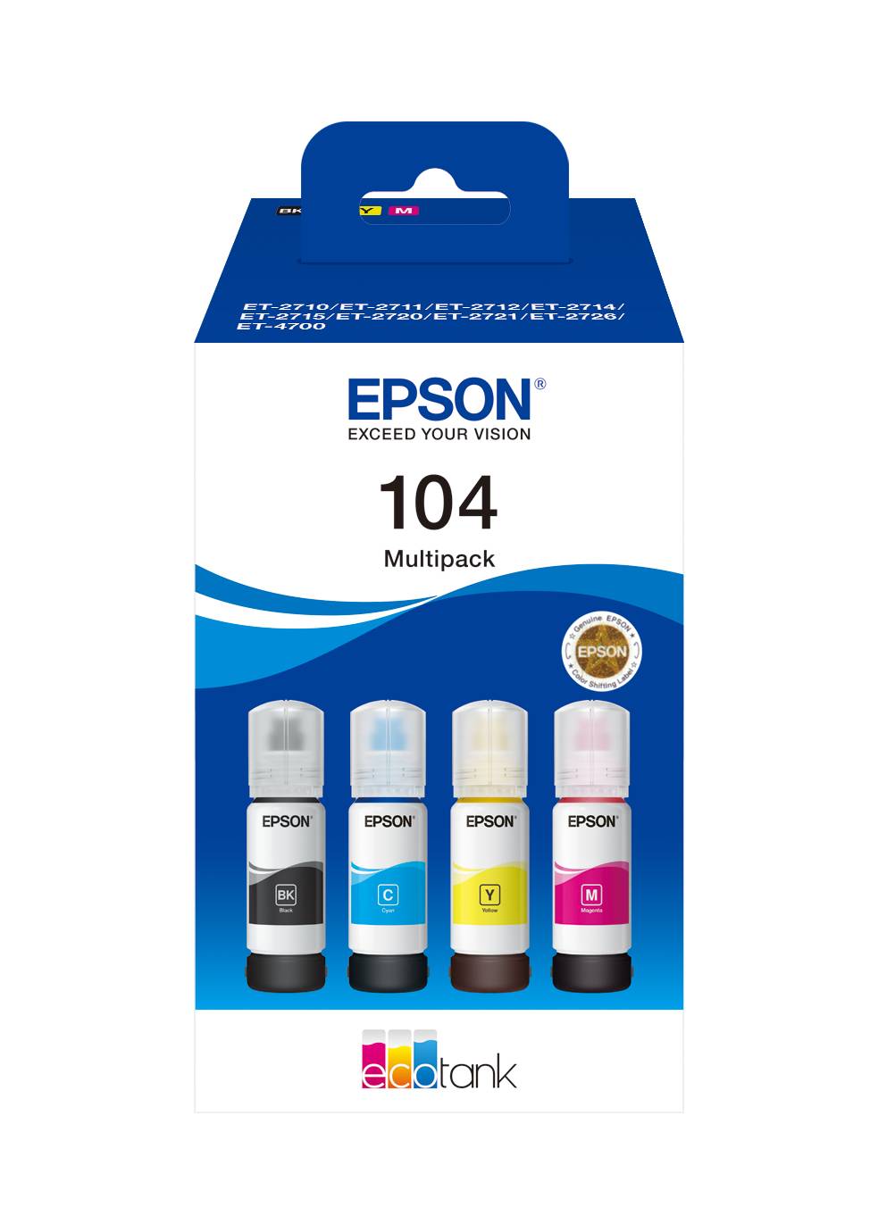 Rca Informatique - Image du produit : 104 ECOTANK 4-COLOUR MULTIPACK .