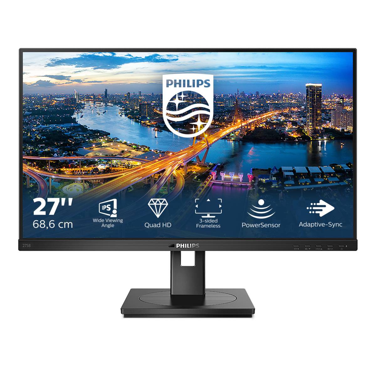 Rca Informatique - image du produit : 275B1 68.58CM 27IN IPS 2560X1440 1000:1 300CD/QM 16:9