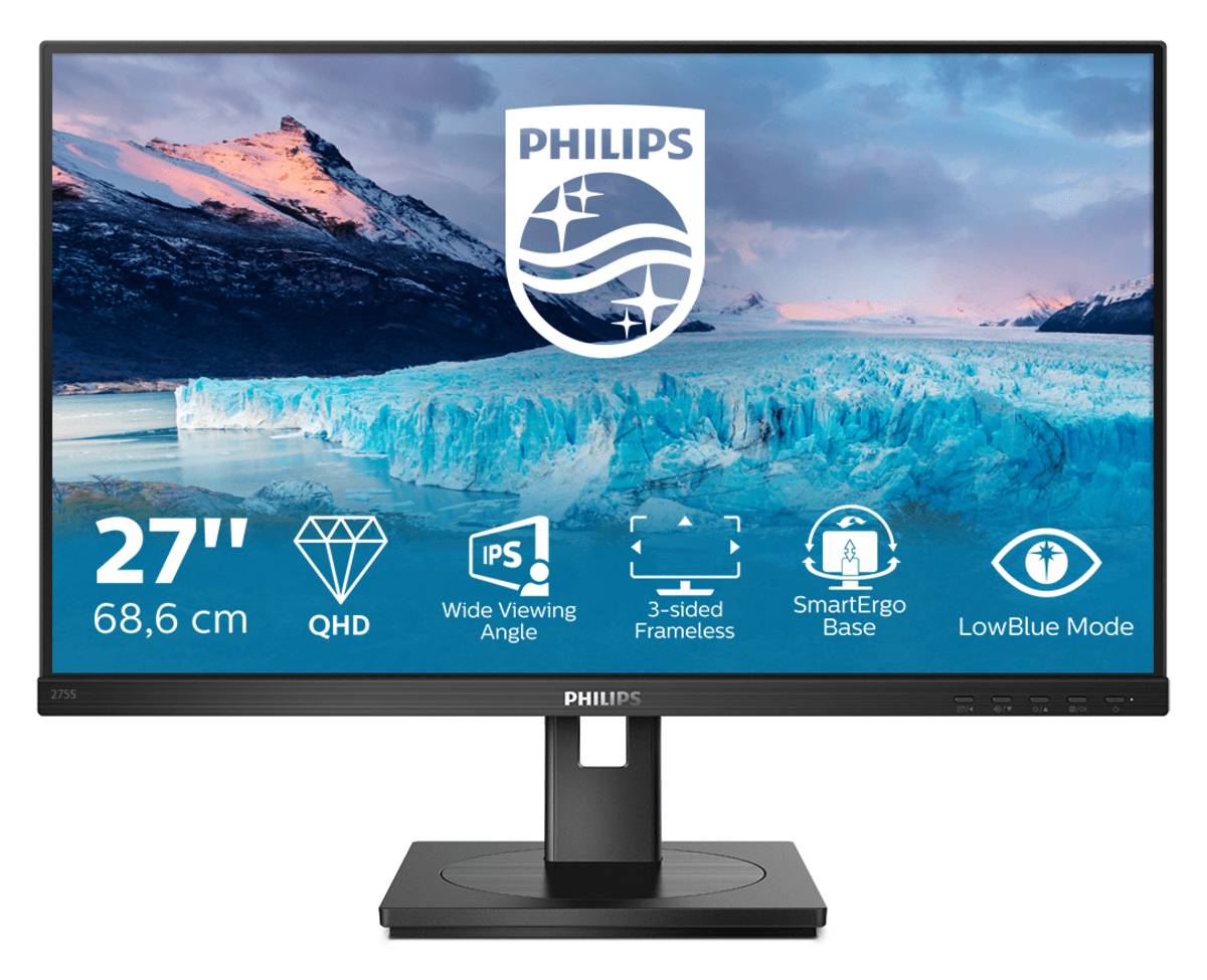 Rca Informatique - Image du produit : 275S1AE/00 27IN IPS QHD 300CD 4MS/HDMI/DP/DVI-D/HAS