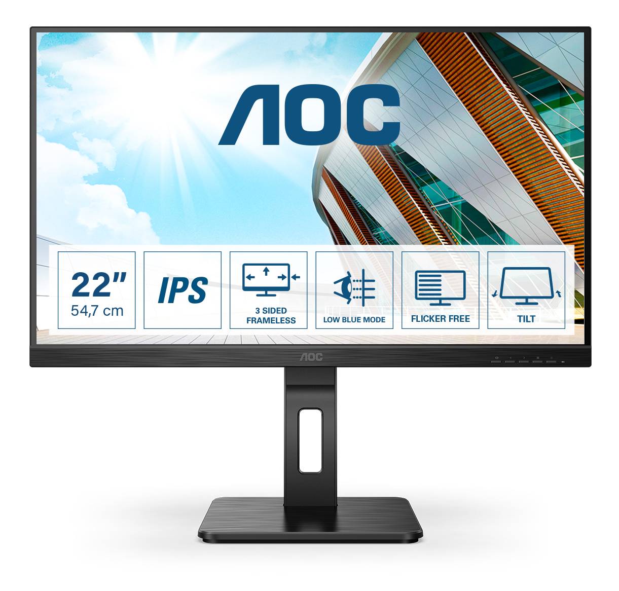 Rca Informatique - Image du produit : 22P2Q 21.5IN IPS FHD 250CD/HDMI/DP/DVI/4USB/HAS