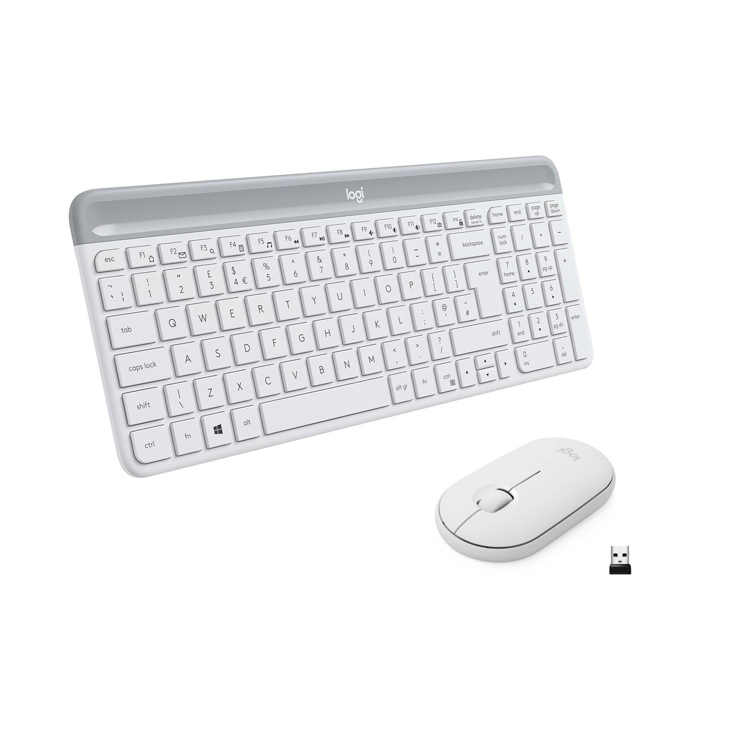 Rca Informatique - image du produit : SLIM WRLS. KEYB.MOUSECOMB MK470 OFFWHITE ITA MEDITER