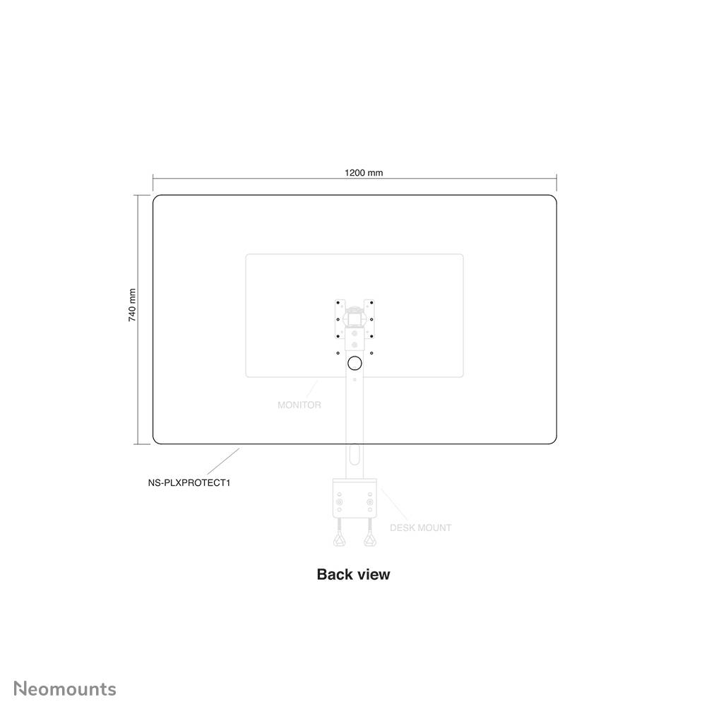 Rca Informatique - image du produit : TRANSPARENT PROTECTION SCREEN FOR SINGLE MONITOR USE 0-32IN