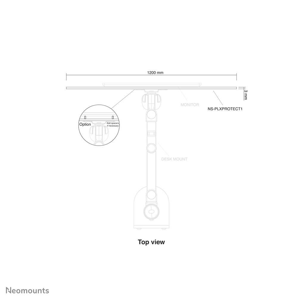 Rca Informatique - image du produit : TRANSPARENT PROTECTION SCREEN FOR SINGLE MONITOR USE 0-32IN