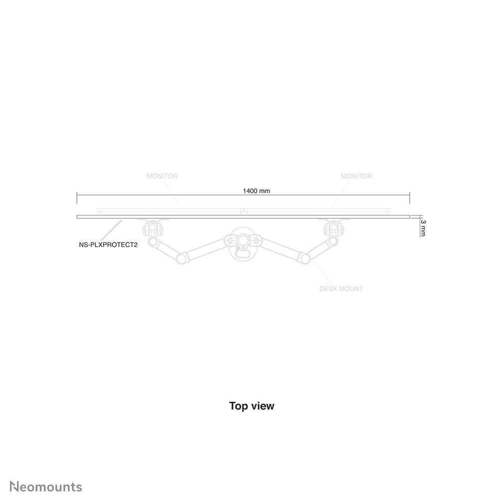 Rca Informatique - image du produit : TRANSPARENT PROTECTION SCREEN FOR DUAL MONITOR USE 22-27IN