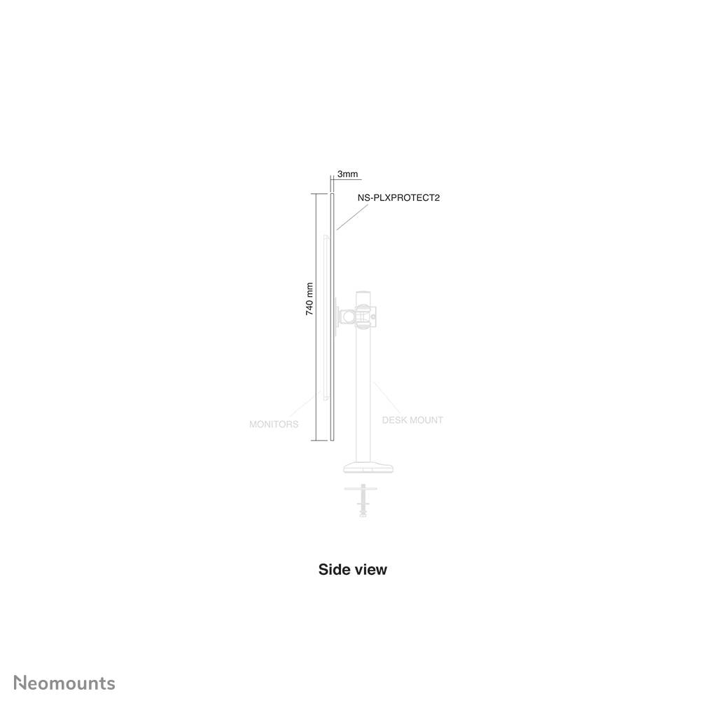 Rca Informatique - image du produit : TRANSPARENT PROTECTION SCREEN FOR DUAL MONITOR USE 22-27IN