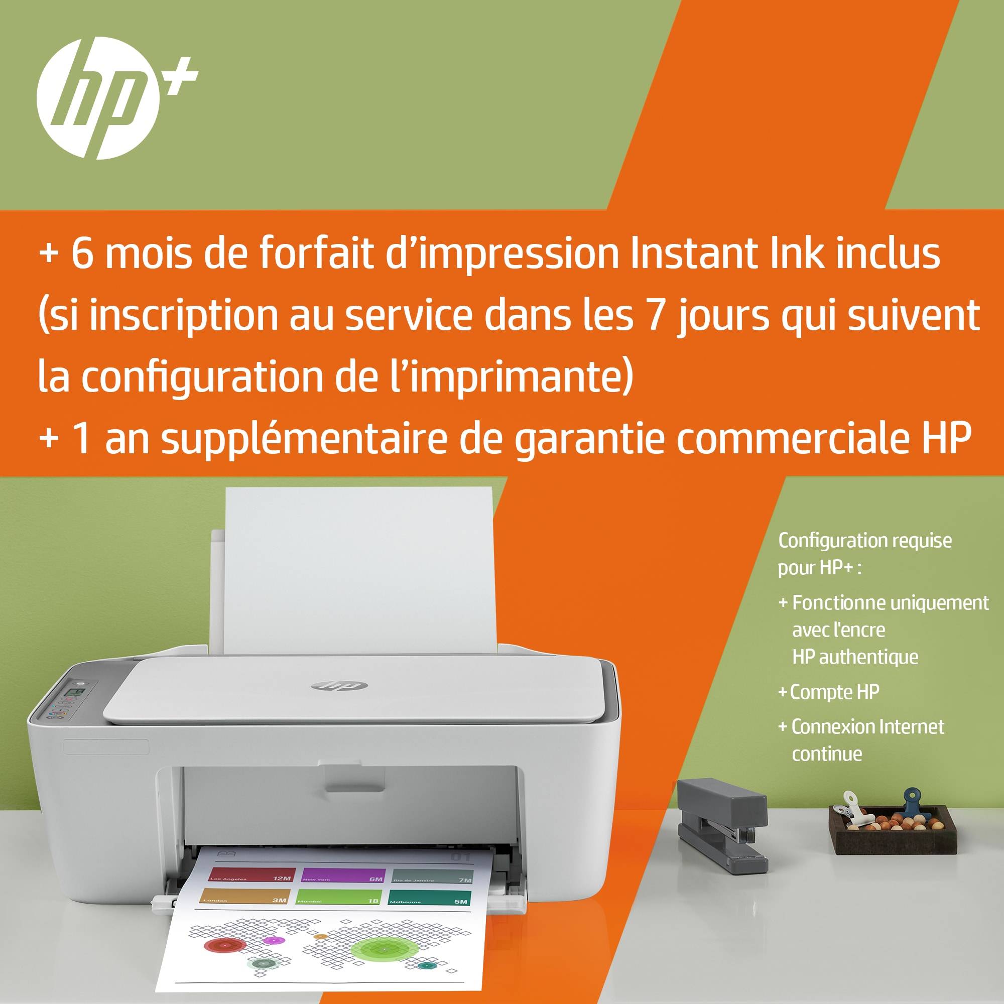 Rca Informatique - image du produit : DESKJET 2720E MFP HP+ WIRELESS PRINT SCAN COPY