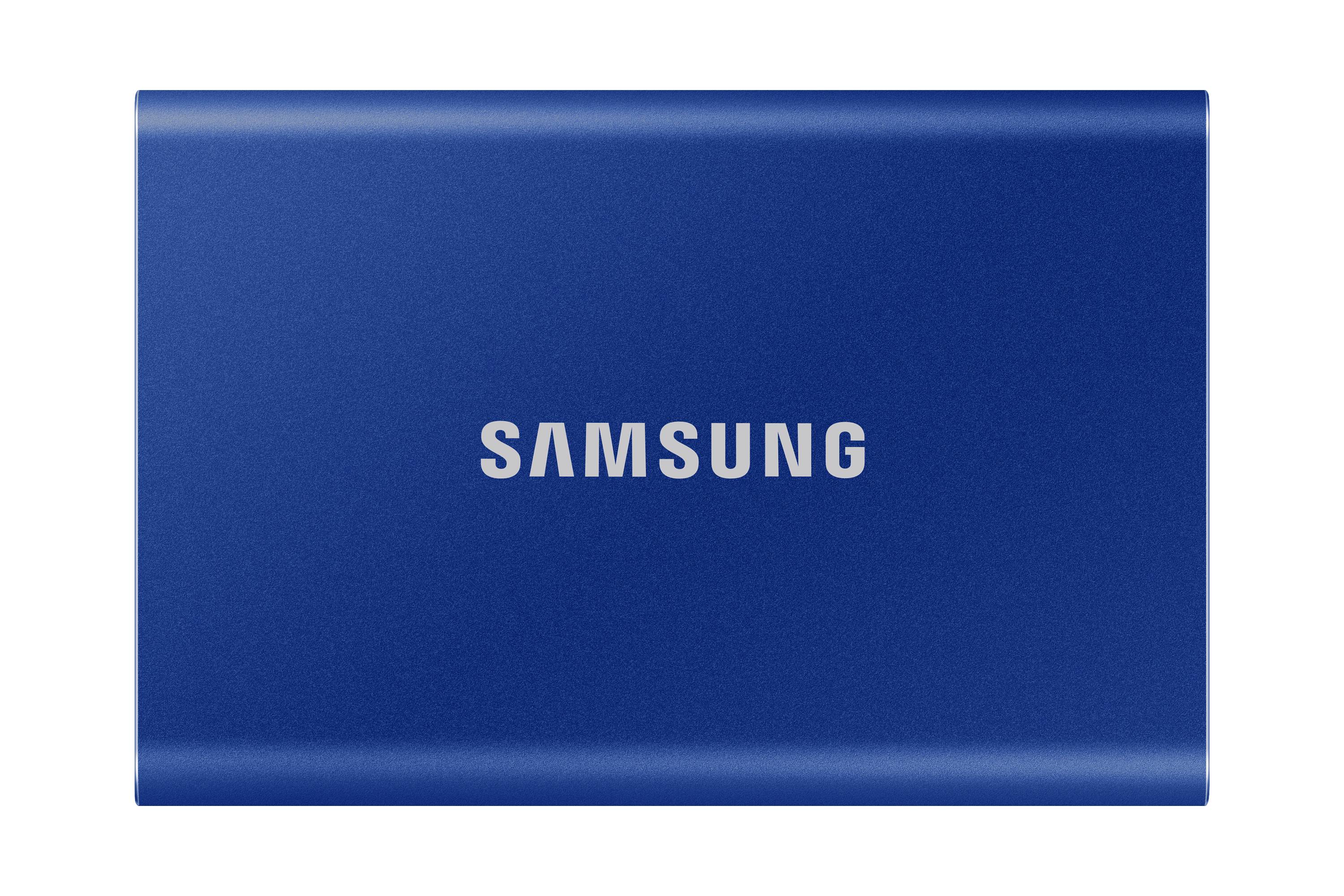 Rca Informatique - Image du produit : SSD PORTABLE T7 500GB USB 3.2 INDIGO BLUE