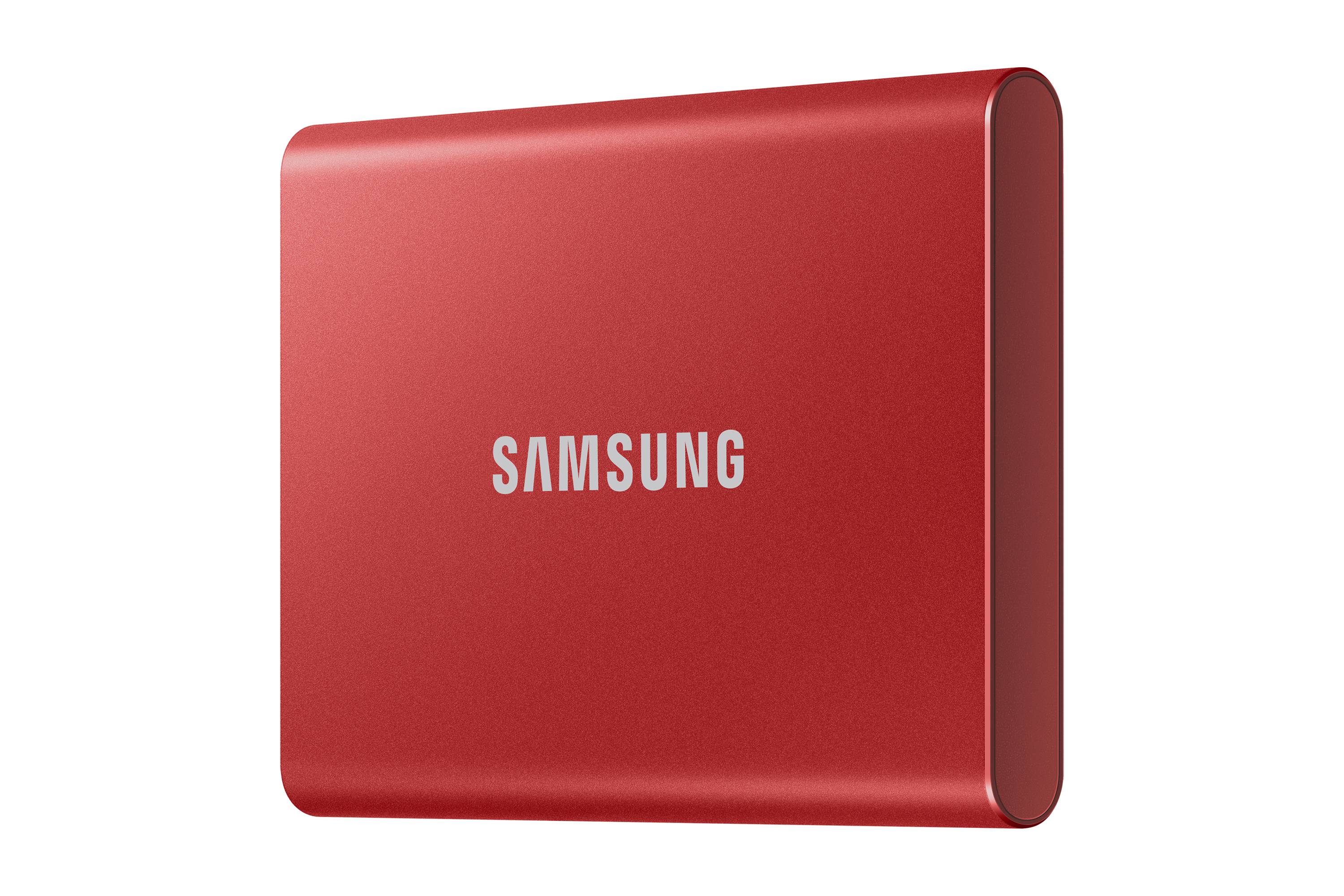 Rca Informatique - image du produit : SSD PORTABLE T7 500GB USB 3.2 METALLIC RED