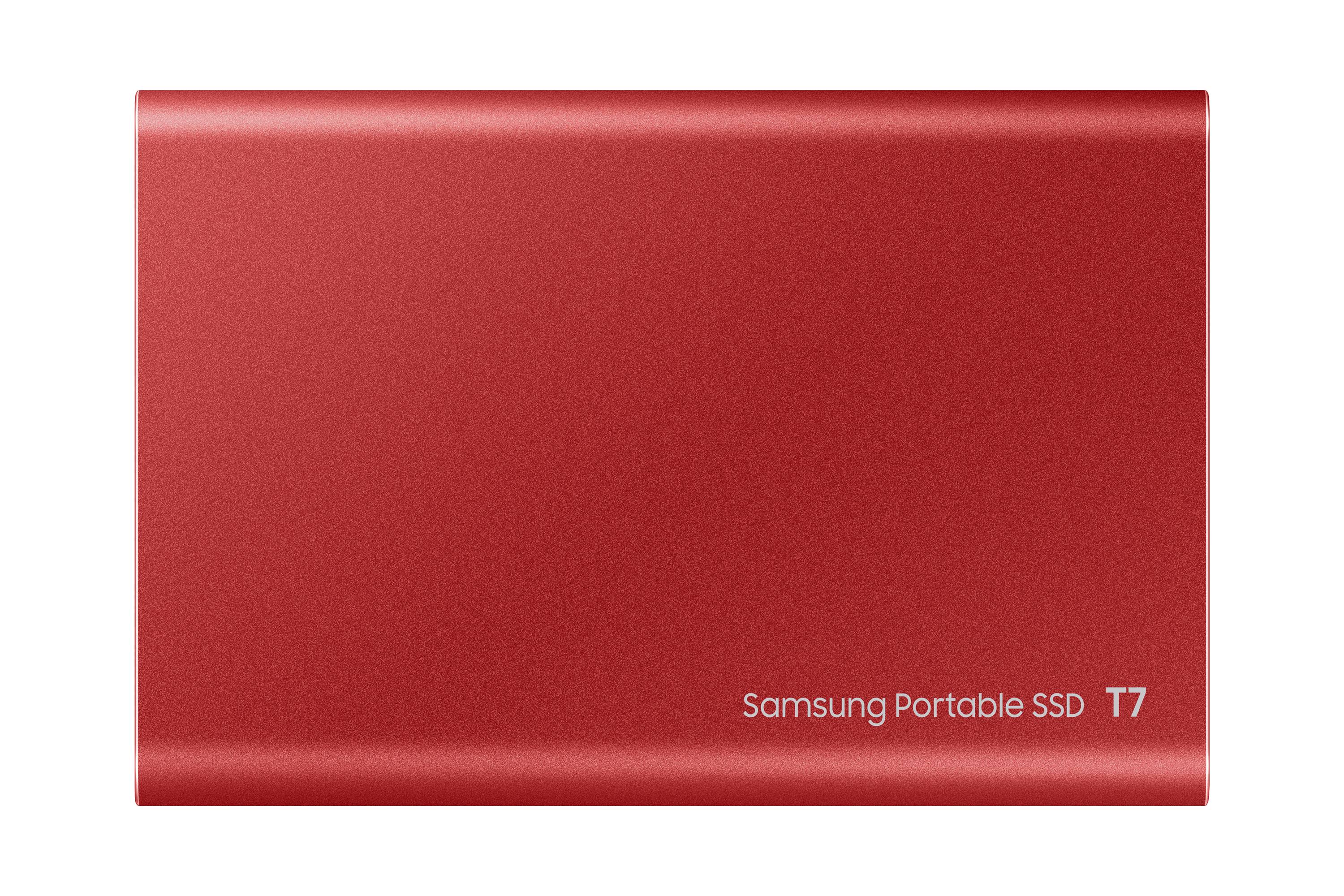 Rca Informatique - image du produit : SSD PORTABLE T7 500GB USB 3.2 METALLIC RED