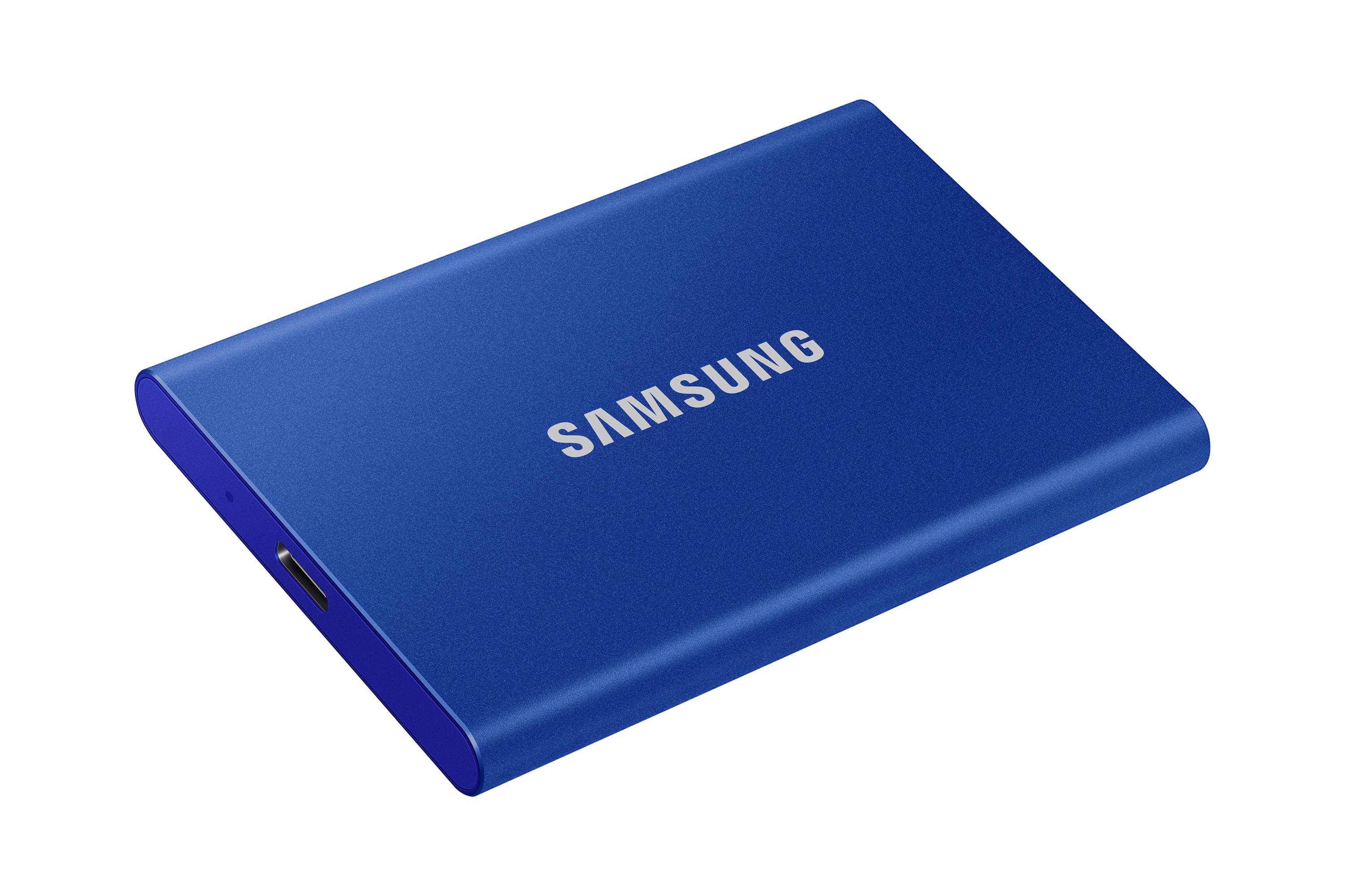 Rca Informatique - image du produit : SSD PORTABLE T7 1TB USB 3.2 INDIGO BLUE