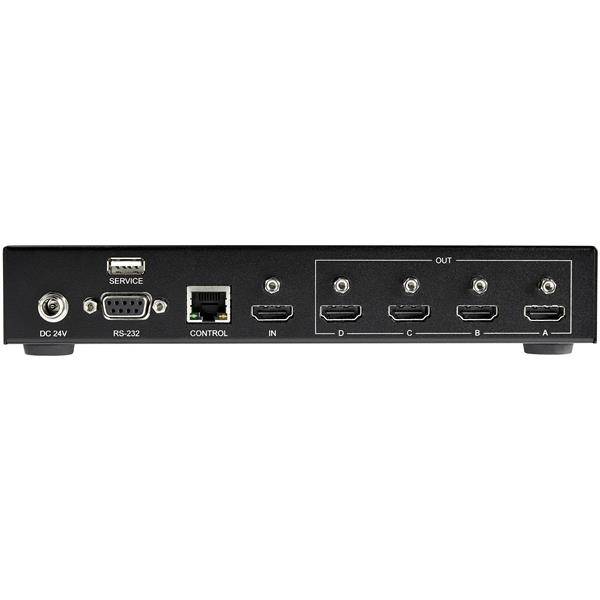 Rca Informatique - image du produit : 2X2 VIDEO WALL CONTROLLER 4K 60HZ - HDMI 2.0 - 1 IN 4 OUT