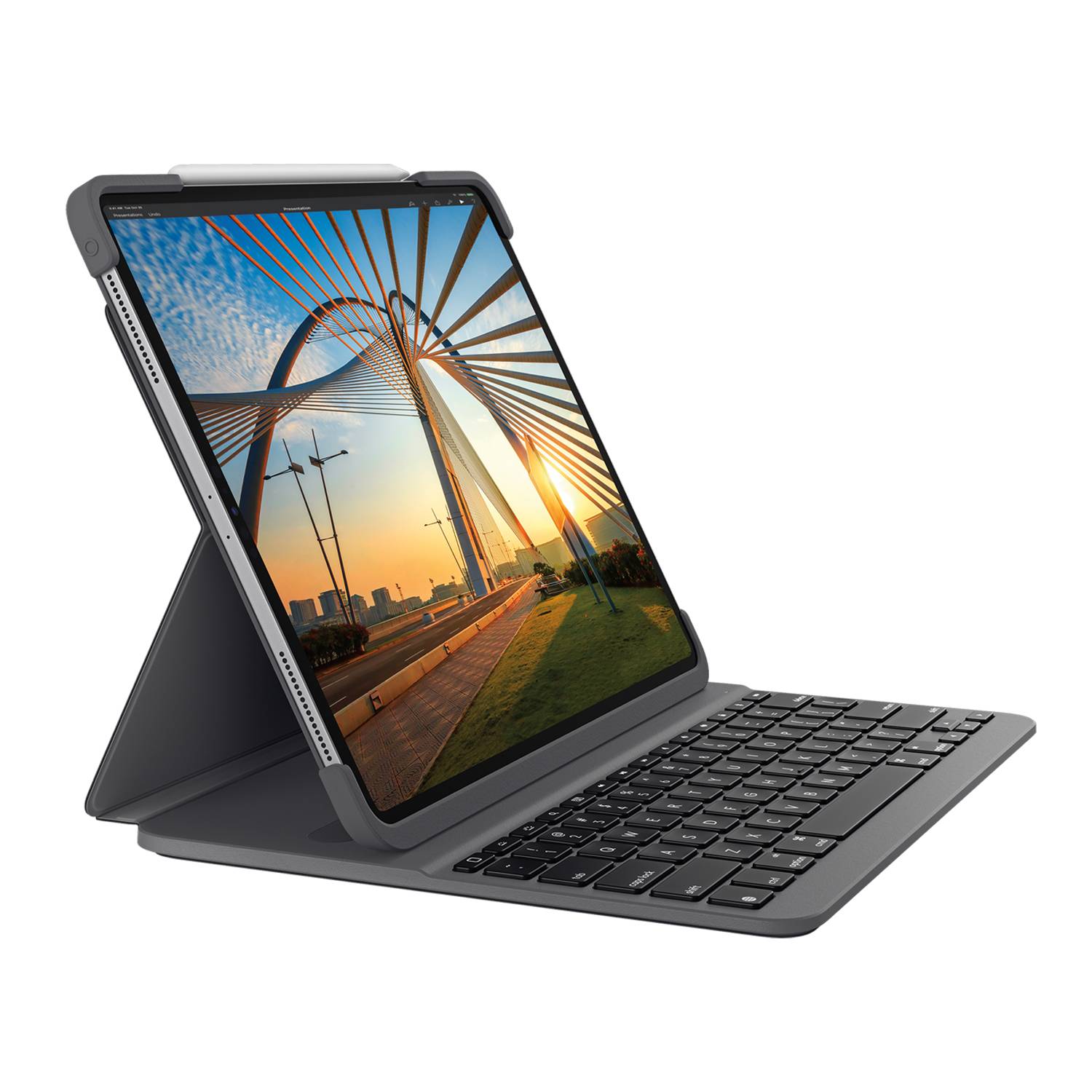 Rca Informatique - image du produit : SLIM FOLIO PRO IPAD PRO 11-INCH 1ST 2ND GEN GRAPHITE UK INTNL