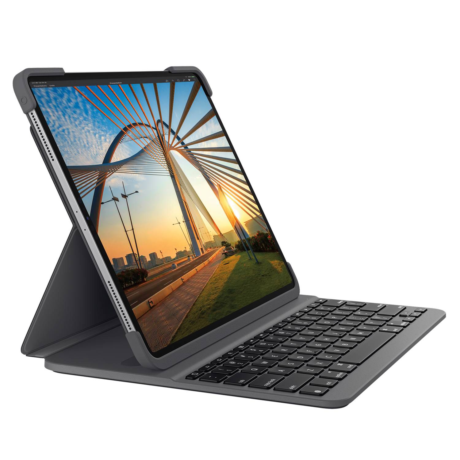 Rca Informatique - image du produit : SLIM FOLIO PRO IPAD PRO 11-INCH 1ST 2ND GEN GRAPHITE ESP MEDITER