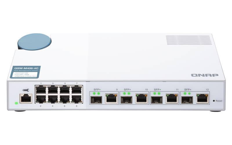 Rca Informatique - image du produit : QSW-M408-4C SWITCH 8PORT 1GBPS 4X 10G SFP+/ NBASE-T COMBO WMSW