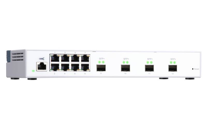 Rca Informatique - image du produit : QSW-M408S SWITCH 8 PORT 1GBPS 4 PORT 10GBE SFP+ WMSW