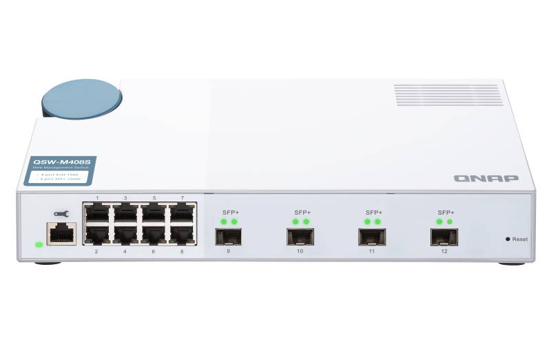 Rca Informatique - image du produit : QSW-M408S SWITCH 8 PORT 1GBPS 4 PORT 10GBE SFP+ WMSW