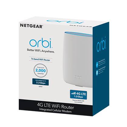 Rca Informatique - image du produit : ORBI 4G LTE-WLAN-ROUTER AC2200 TRI-BAND CAT18-MODEM