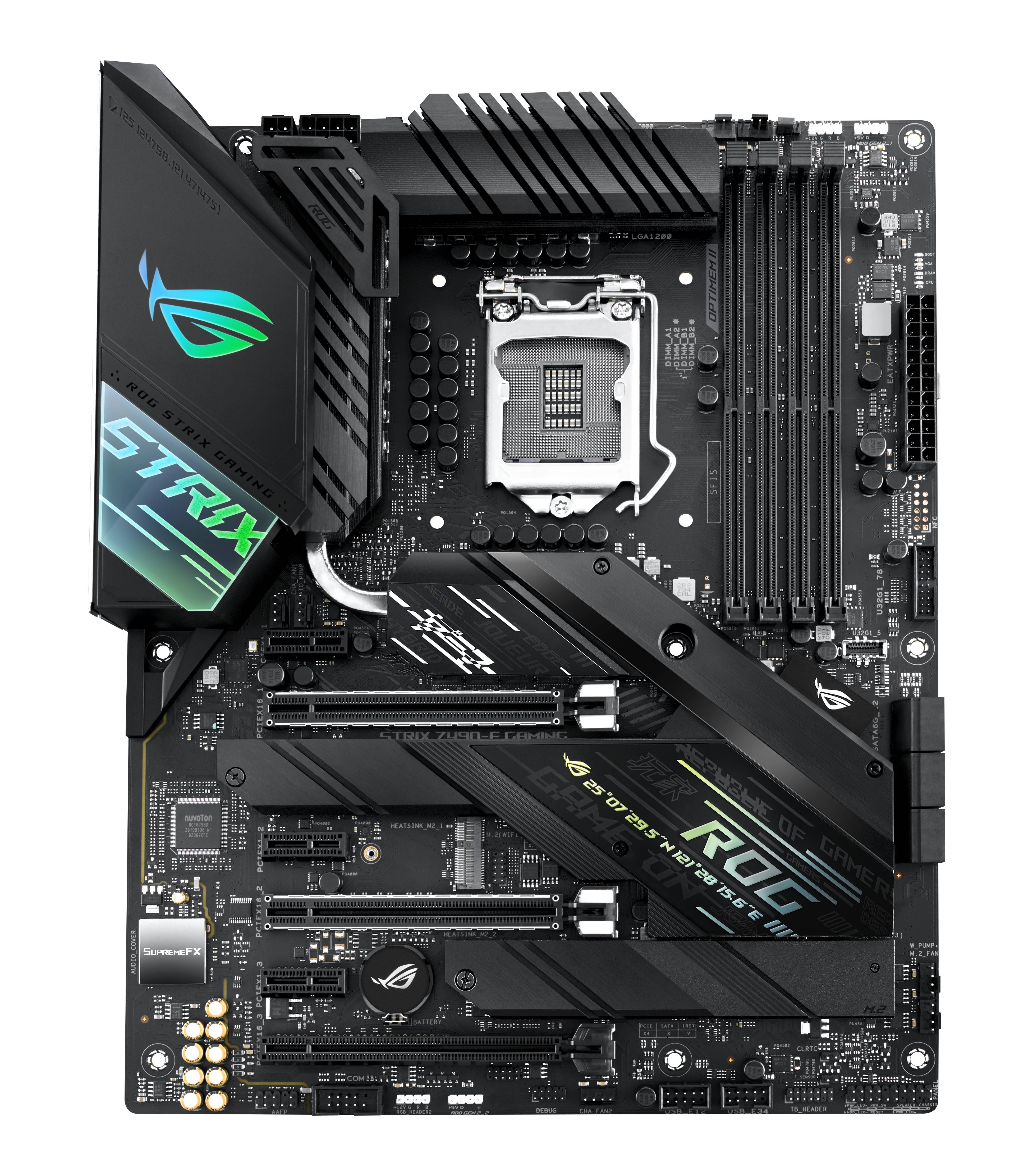 Rca Informatique - image du produit : ROG STRIX Z490-F GAMING ATX+GLN+U3.2+M2 SATA6+4XDDR4